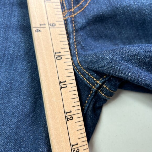 Levis Rib Cage Straight Ankle Jeans Womens 26 X 27 Button Fly Distressed Denim - Picture 12 of 13